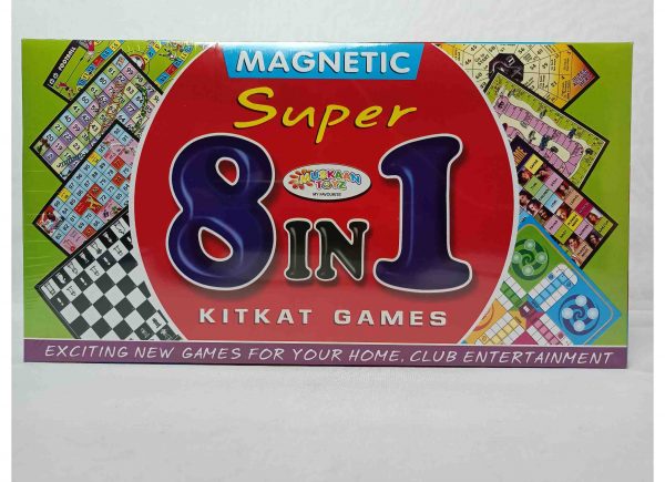 Glossy 8 In 1 Magnetic Super Kitkat Cardboard Game, Number Of