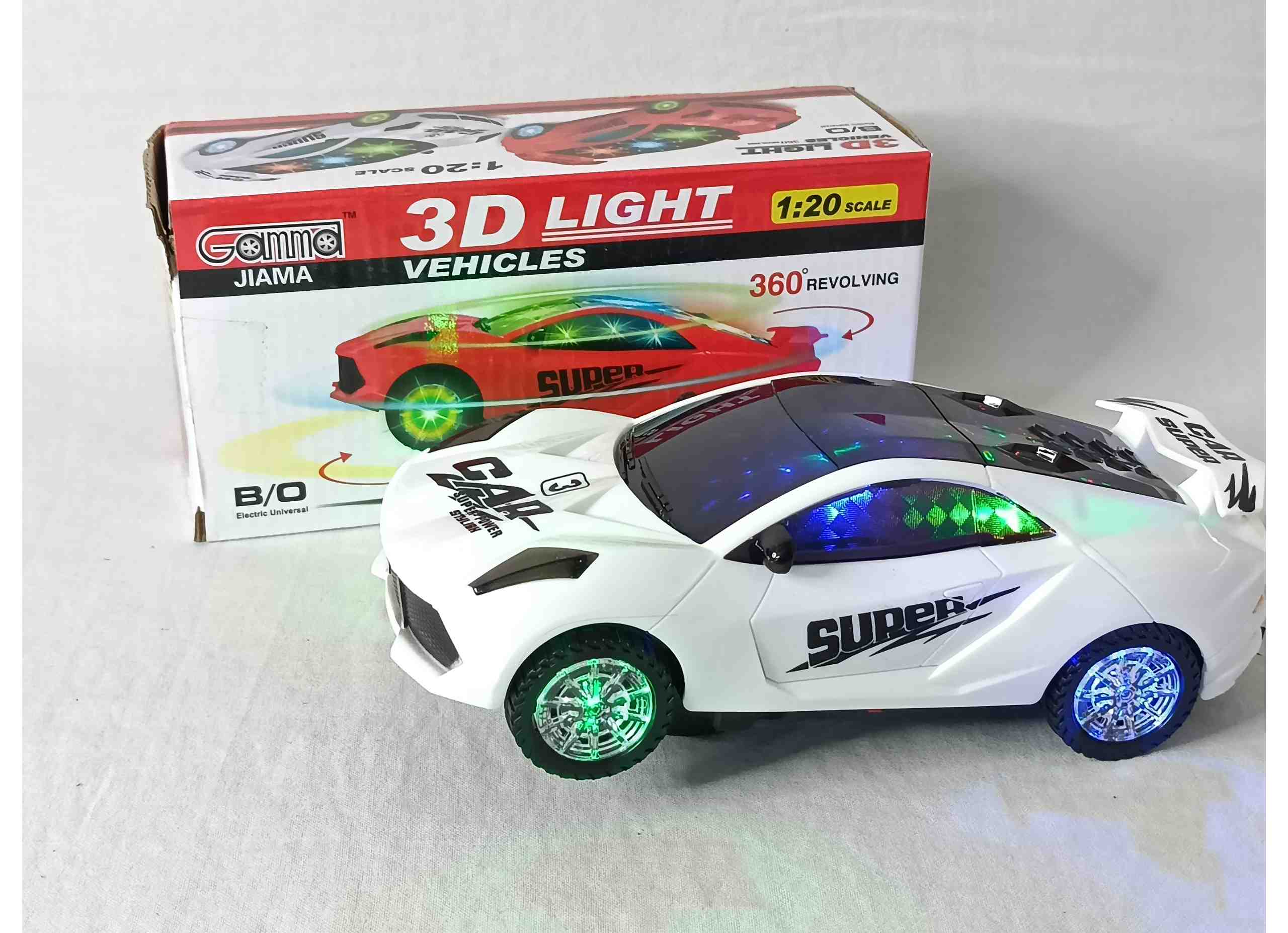 360 REVOLVING 3D LIGHT CAR