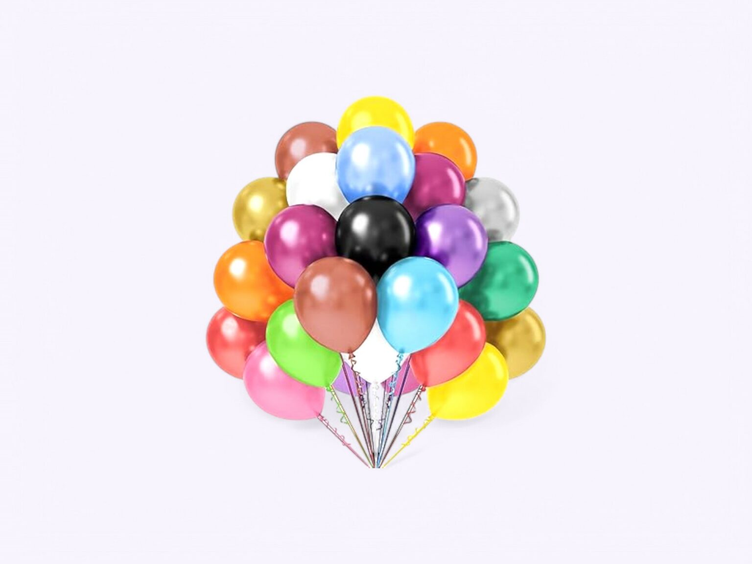Balon New Balloons Packs) 9” Metallic Balloons Pack Of 50 Pcs