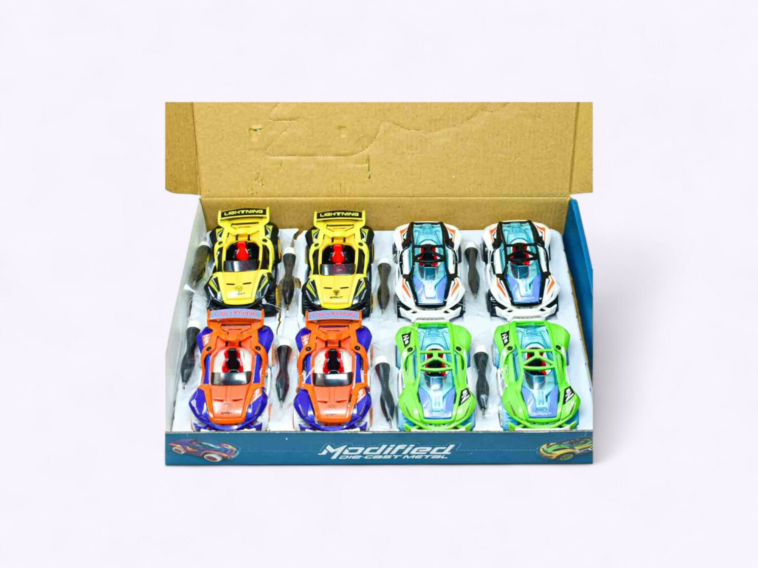 ディオルガード バイ カルト オブ ペイント ガレージキット 8 Pcs/ Box) Metal DIY Modified Die Cast Car Set with Screw Driver
